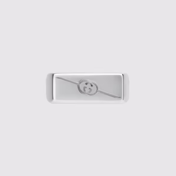 774038 J8400 8106 001 100 0000 Light Anello con Incrocio GG diagonale