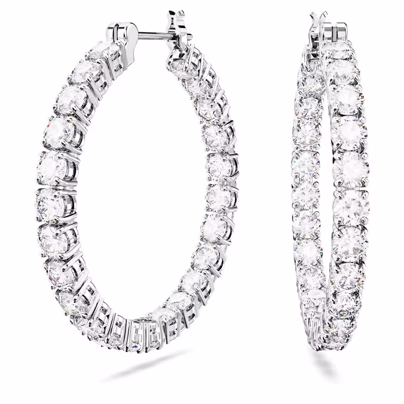 orecchini-a-cerchio-matrix--taglio-round--bianchi--placcato-rodio-swarovski-5647715